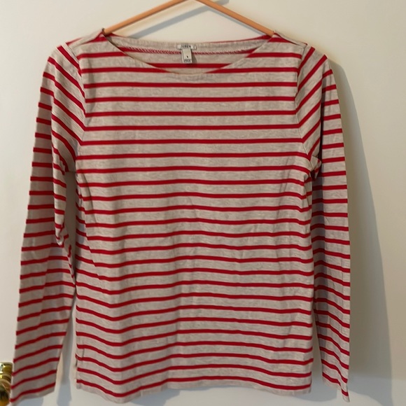 JCrew boatneck nautical stripe tee - Picture 1 of 4